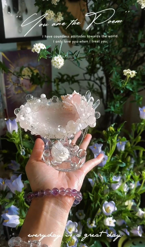 Frosted Shell Crystal Tray-QQ024