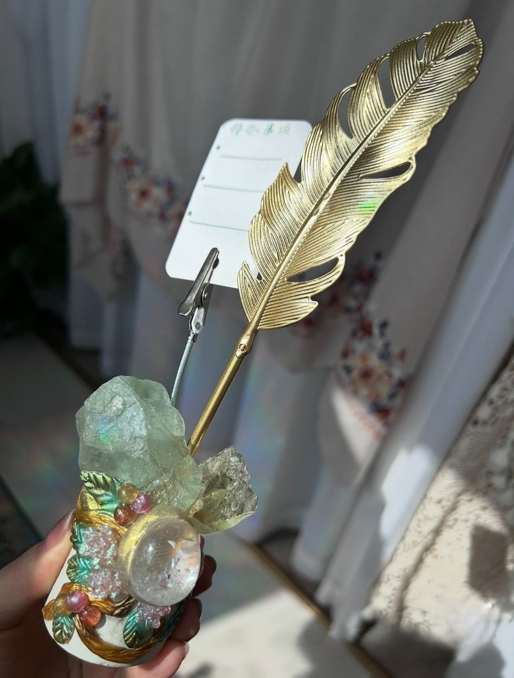 Crystal Feather Clip-SD002