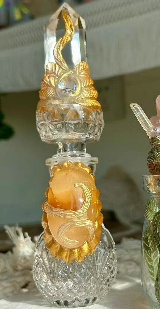 Golden Leaf/Rose Crystal Bottle-SD014