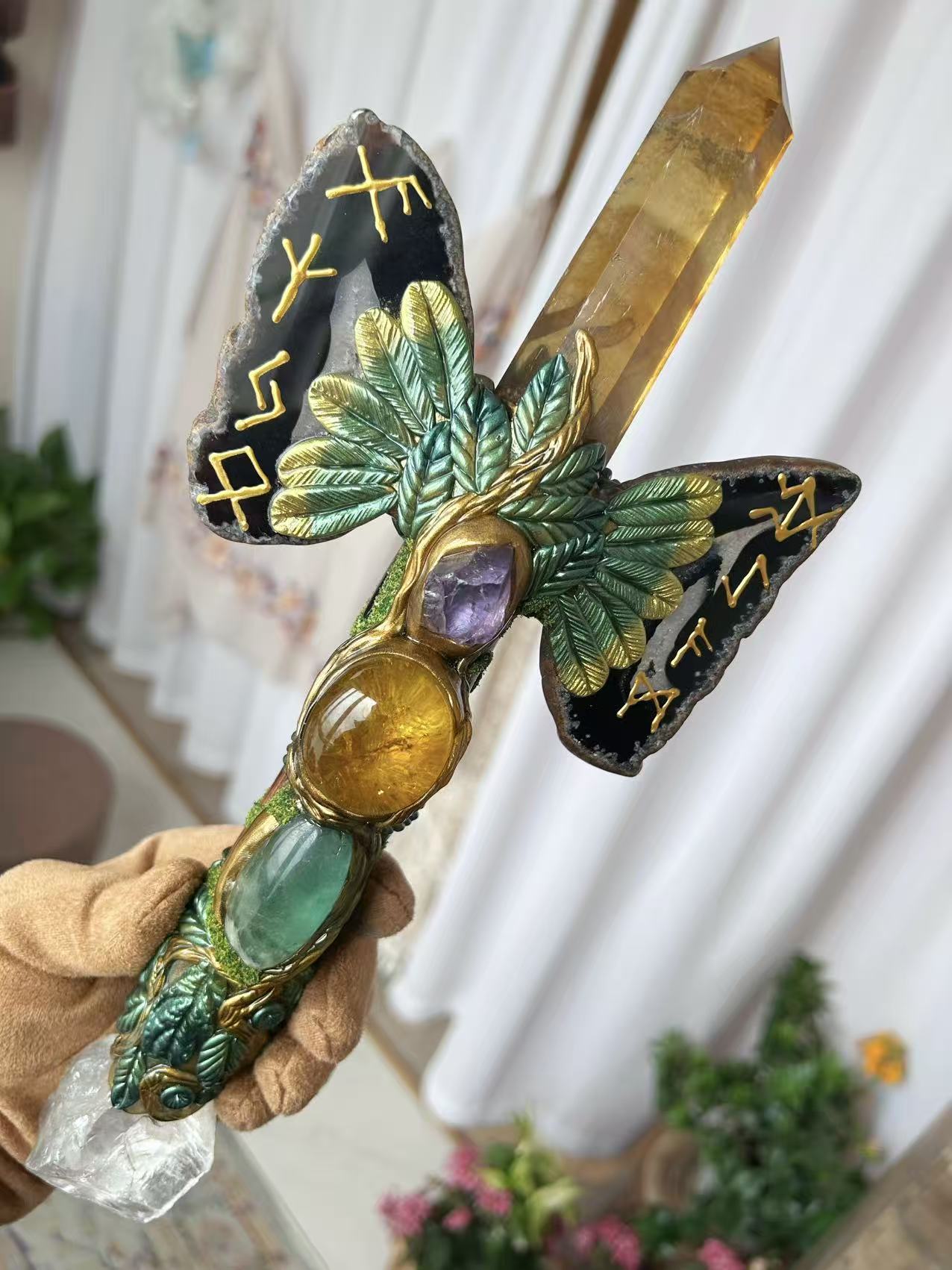 Fae Butterfly Crystal Wand-sd034