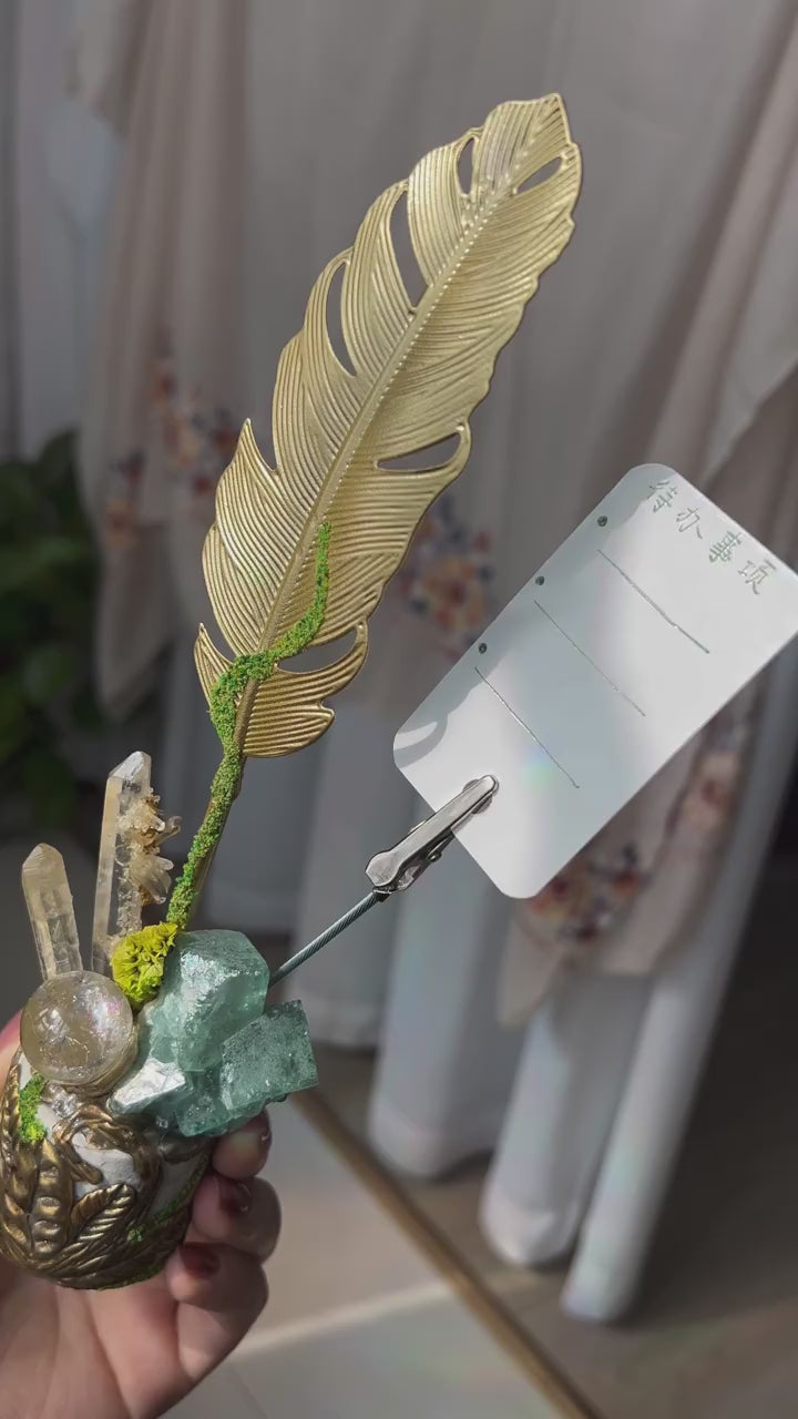 Crystal Feather Clip-SD002